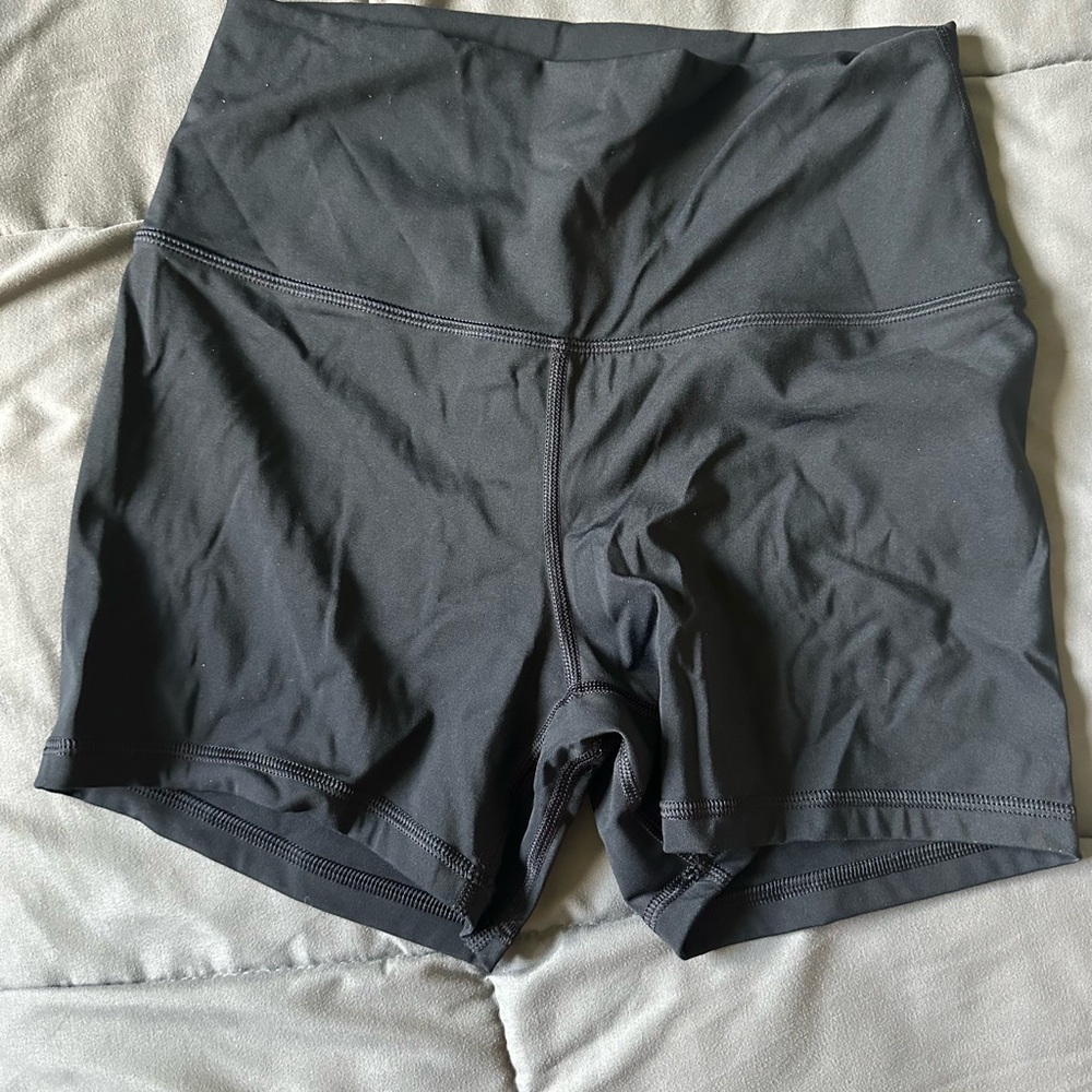 CRZ YOGA Black High-Waisted Bike Shorts